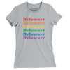Delaware Pride Women's T-Shirt-Silver-Allegiant Goods Co. Vintage Sports Apparel