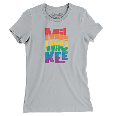 Milwaukee Wisconsin Pride Women's T-Shirt-Silver-Allegiant Goods Co. Vintage Sports Apparel