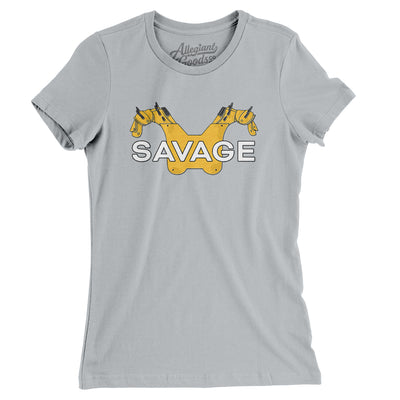 Savage Pads Women's T-Shirt-Silver-Allegiant Goods Co. Vintage Sports Apparel