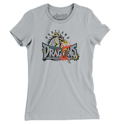 Portland Forest Dragons Arena Football Women's T-Shirt-Silver-Allegiant Goods Co. Vintage Sports Apparel