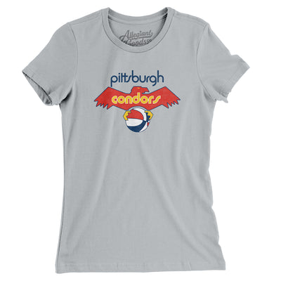 Pittsburgh Condors Basketball Women's T-Shirt-Silver-Allegiant Goods Co. Vintage Sports Apparel