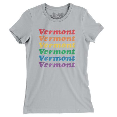 Vermont Pride Women's T-Shirt-Silver-Allegiant Goods Co. Vintage Sports Apparel