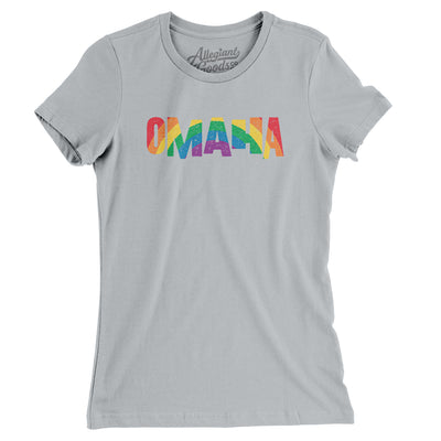 Omaha Nebraska Pride Women's T-Shirt-Silver-Allegiant Goods Co. Vintage Sports Apparel