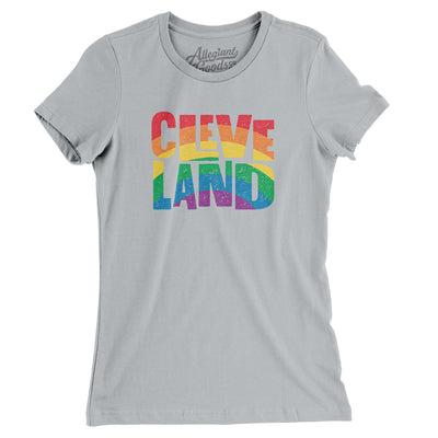 Cleveland Ohio Pride Women's T-Shirt-Silver-Allegiant Goods Co. Vintage Sports Apparel
