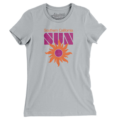 Southern California Sun Football Women's T-Shirt-Silver-Allegiant Goods Co. Vintage Sports Apparel