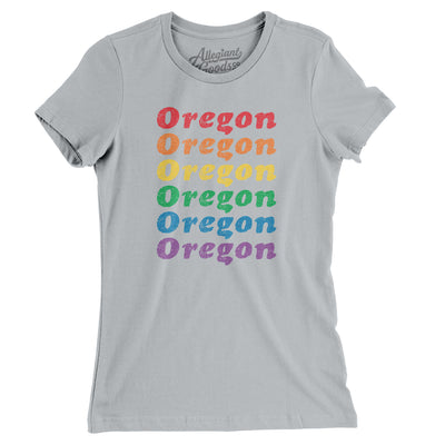 Oregon Pride Women's T-Shirt-Silver-Allegiant Goods Co. Vintage Sports Apparel