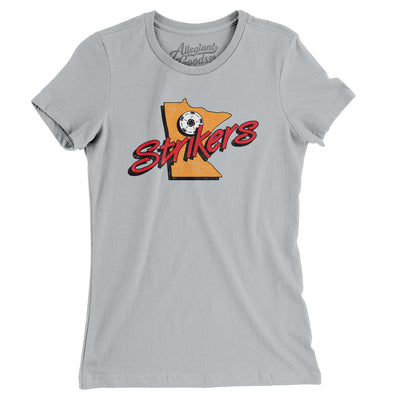 Minnesota Strikers Soccer Women's T-Shirt-Silver-Allegiant Goods Co. Vintage Sports Apparel