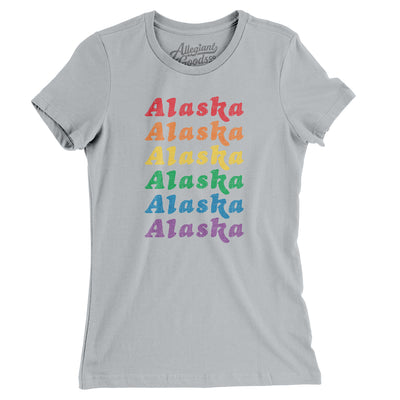 Alaska Pride Women's T-Shirt-Silver-Allegiant Goods Co. Vintage Sports Apparel