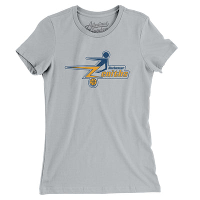 Rochester Zeniths Basketball Women's T-Shirt-Silver-Allegiant Goods Co. Vintage Sports Apparel