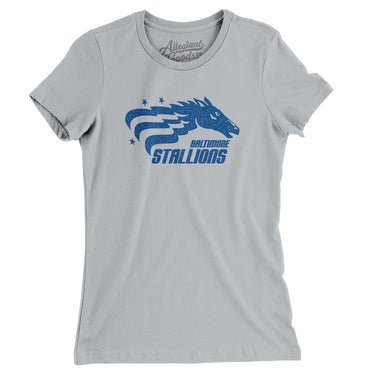 Baltimore Stallions Football Women's T-Shirt-Allegiant Goods Co. Vintage Sports Apparel