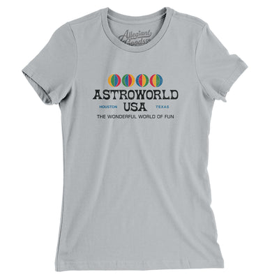 Astroworld Amusement Park Women's T-Shirt-Silver-Allegiant Goods Co. Vintage Sports Apparel