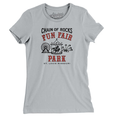 Chain of Rocks Amusement Park Women's T-Shirt-Allegiant Goods Co. Vintage Sports Apparel