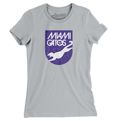 Miami Gatos Soccer Women's T-Shirt-Silver-Allegiant Goods Co. Vintage Sports Apparel