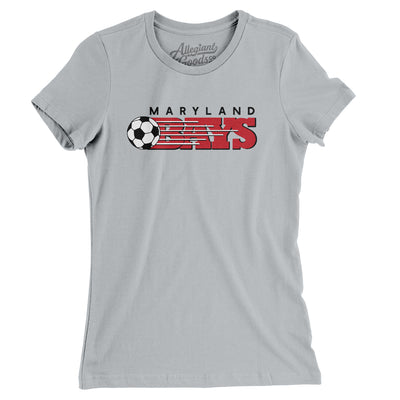 Maryland Bays Soccer Women's T-Shirt-Silver-Allegiant Goods Co. Vintage Sports Apparel