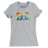 Washington D.C Pride Women's T-Shirt-Silver-Allegiant Goods Co. Vintage Sports Apparel