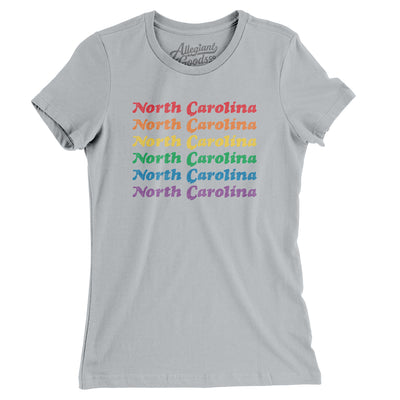 North Carolina Pride Women's T-Shirt-Silver-Allegiant Goods Co. Vintage Sports Apparel
