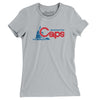 Washington Caps Defunct Basketball Women's T-Shirt-Silver-Allegiant Goods Co. Vintage Sports Apparel