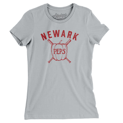 Newark Peps Baseball Women's T-Shirt-Silver-Allegiant Goods Co. Vintage Sports Apparel