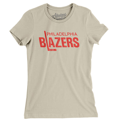 Philadelphia Blazers Hockey Women's T-Shirt-Soft Cream-Allegiant Goods Co. Vintage Sports Apparel