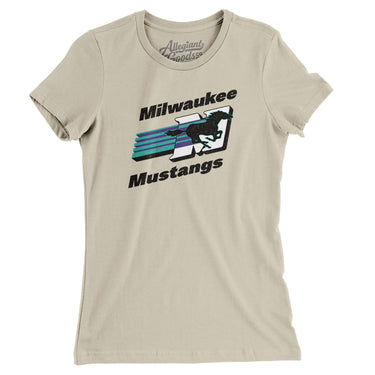 Milwaukee Mustangs Arena Football Women's T-Shirt-Allegiant Goods Co. Vintage Sports Apparel