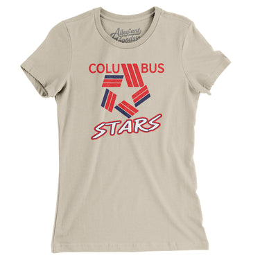 Columbus Stars Defunct Hockey Women's T-Shirt-Allegiant Goods Co. Vintage Sports Apparel
