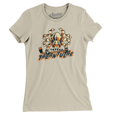 Topeka Tarantulas Hockey Women's T-Shirt-Soft Cream-Allegiant Goods Co. Vintage Sports Apparel
