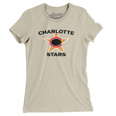 Charlotte Stars Football Women's T-Shirt-Soft Cream-Allegiant Goods Co. Vintage Sports Apparel