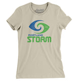 Portland Storm Football Women's T-Shirt-Allegiant Goods Co. Vintage Sports Apparel
