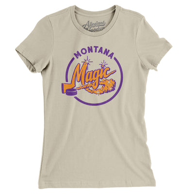 Montana Magic Hockey Women's T-Shirt-Soft Cream-Allegiant Goods Co. Vintage Sports Apparel