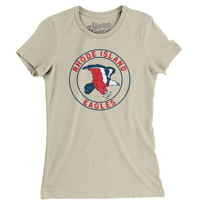 Rhode Island Eagles Hockey Women's T-Shirt-Soft Cream-Allegiant Goods Co. Vintage Sports Apparel
