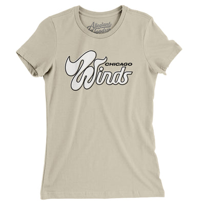 Chicago Winds Football Women's T-Shirt-Soft Cream-Allegiant Goods Co. Vintage Sports Apparel
