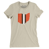 Ohio Helmet Stripes Women's T-Shirt-Allegiant Goods Co. Vintage Sports Apparel