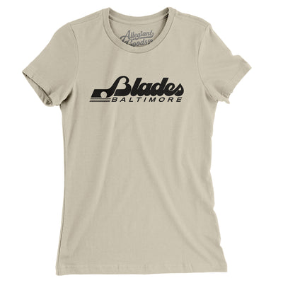 Baltimore Blades Hockey Women's T-Shirt-Soft Cream-Allegiant Goods Co. Vintage Sports Apparel