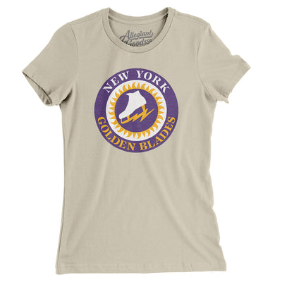 New York Golden Blades Hockey Women's T-Shirt-Soft Cream-Allegiant Goods Co. Vintage Sports Apparel