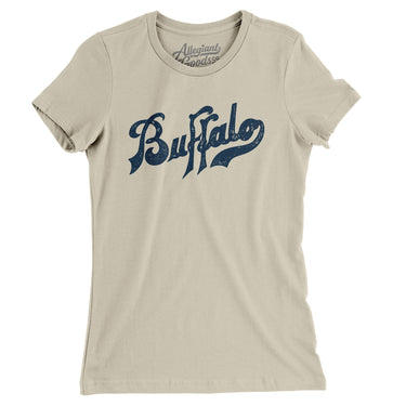 Buffalo Blues Baseball Women's T-Shirt-Allegiant Goods Co. Vintage Sports Apparel