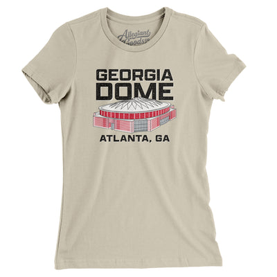 Georgia Dome Women's T-Shirt-Soft Cream-Allegiant Goods Co. Vintage Sports Apparel