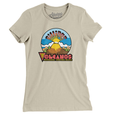 Billings Volcanos Basketball Women's T-Shirt-Soft Cream-Allegiant Goods Co. Vintage Sports Apparel
