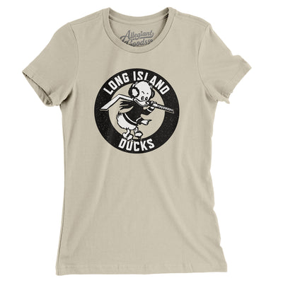 Long Island Ducks Hockey Women's T-Shirt-Soft Cream-Allegiant Goods Co. Vintage Sports Apparel