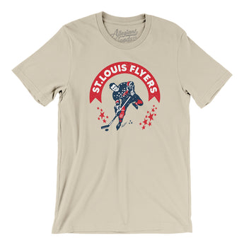 St. Louis Flyers Hockey Men/Unisex T-Shirt-Soft Cream-Allegiant Goods Co. Vintage Sports Apparel