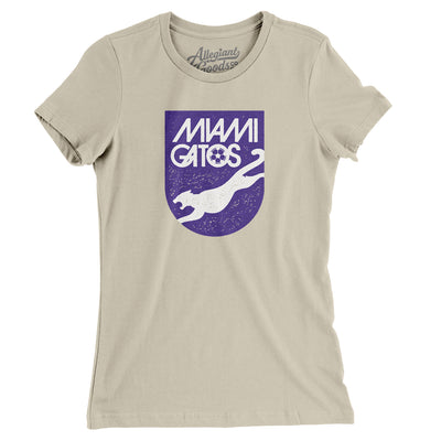 Miami Gatos Soccer Women's T-Shirt-Soft Cream-Allegiant Goods Co. Vintage Sports Apparel