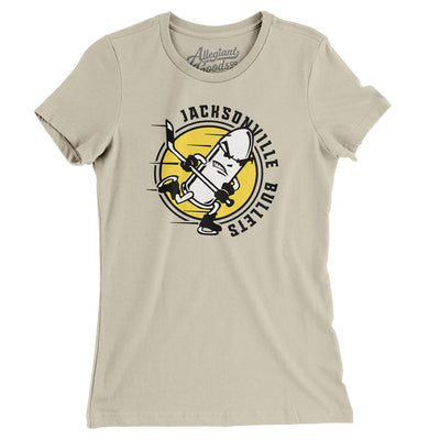 Jacksonville Bullets Hockey Women's T-Shirt-Soft Cream-Allegiant Goods Co. Vintage Sports Apparel