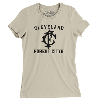 Cleveland Forest Citys Baseball Women's T-Shirt-Soft Cream-Allegiant Goods Co. Vintage Sports Apparel