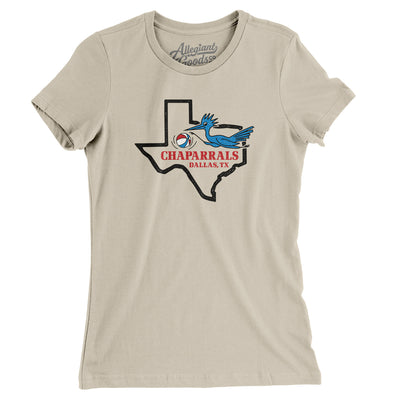 Dallas Chaparrals Basketball Women's T-Shirt-Soft Cream-Allegiant Goods Co. Vintage Sports Apparel