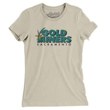 Sacramento Gold Miners Football Women's T-Shirt-Allegiant Goods Co. Vintage Sports Apparel