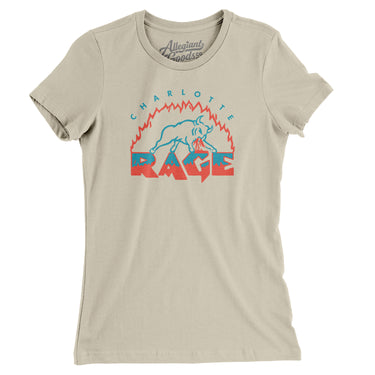 Charlotte Rage Arena Football Women's T-Shirt-Allegiant Goods Co. Vintage Sports Apparel