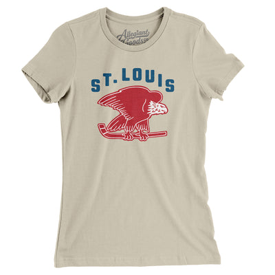 St. Louis Eagles Hockey Women's T-Shirt-Soft Cream-Allegiant Goods Co. Vintage Sports Apparel