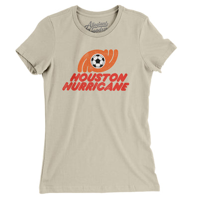 Houston Hurricane Soccer Women's T-Shirt-Soft Cream-Allegiant Goods Co. Vintage Sports Apparel