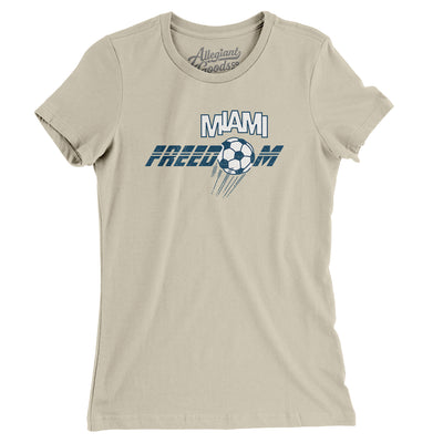 Miami Freedom Soccer Women's T-Shirt-Soft Cream-Allegiant Goods Co. Vintage Sports Apparel