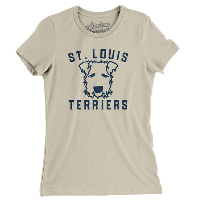 St. Louis Terriers Baseball Women's T-Shirt-Soft Cream-Allegiant Goods Co. Vintage Sports Apparel