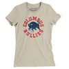 Columbus Bullies Football Women's T-Shirt-Soft Cream-Allegiant Goods Co. Vintage Sports Apparel